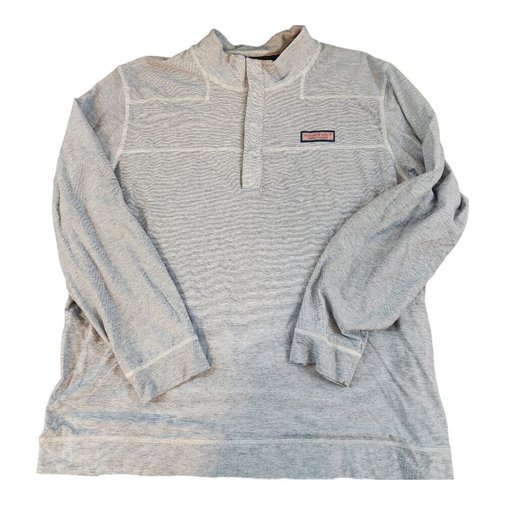 Vineyard Vines Edgartown shep shirt mens sz 2XL marthas vinyard gray long sleeve